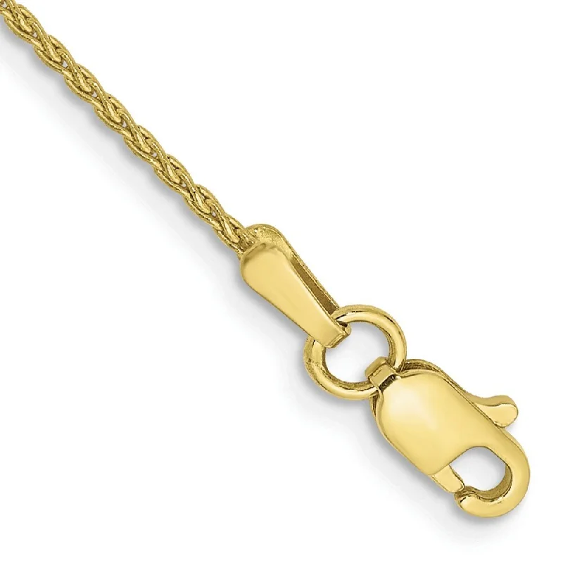 Angled design bracelet-10k Yellow Gold 1.2mm Parisian Wheat Chain Bracelet, 7"