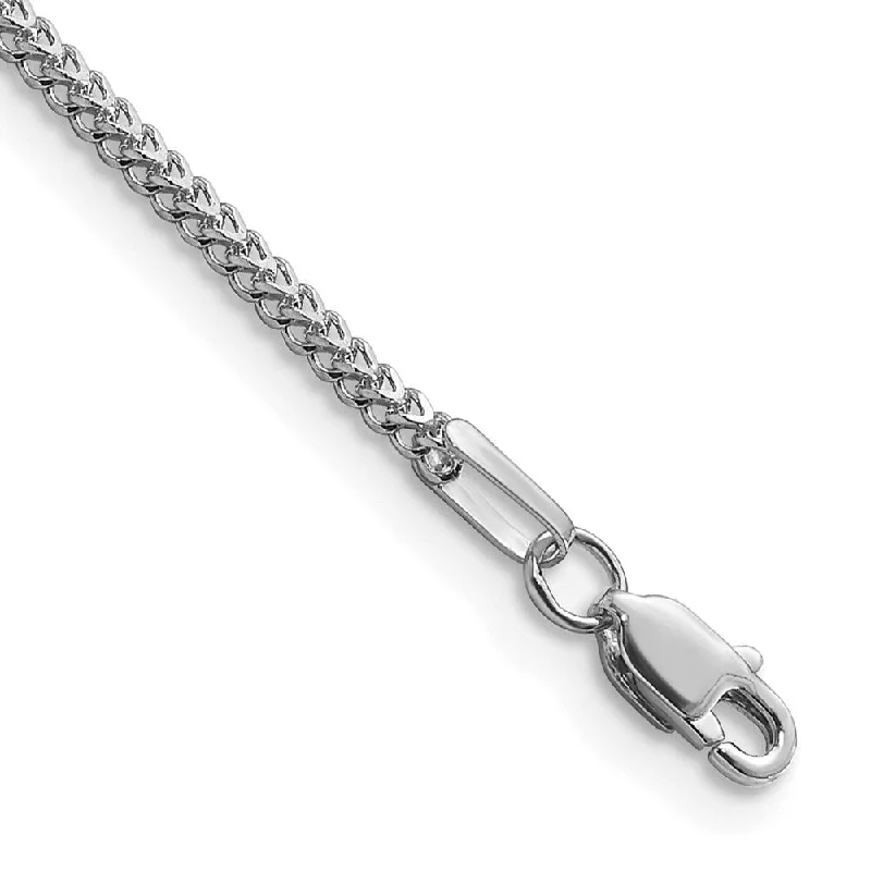 Craggy stone bracelet-14k White Gold 1.3mm Franco Chain Bracelet, 7"