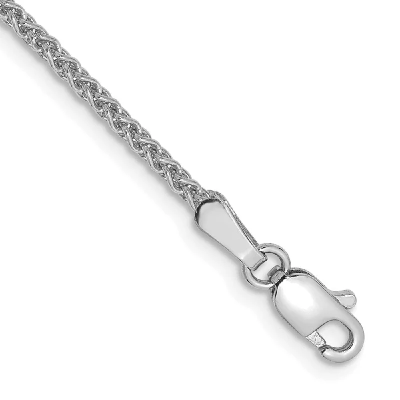 Molten gold bracelet-14k White Gold 1.65mm Spiga Chain Bracelet, 6"