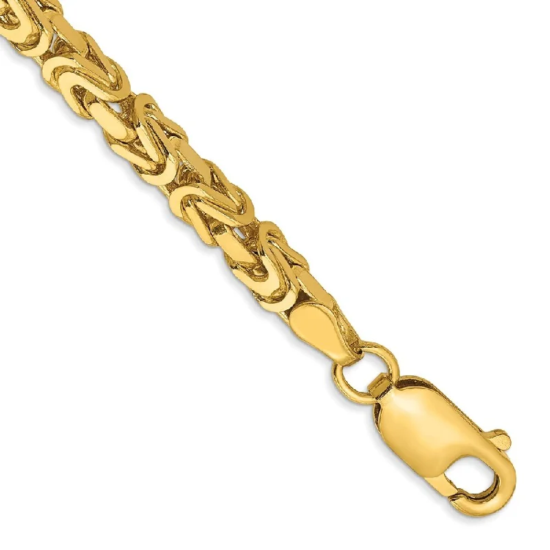 Broken-edge bracelet-14k Yellow Gold 3.25mm Byzantine Chain Bracelet, 7"