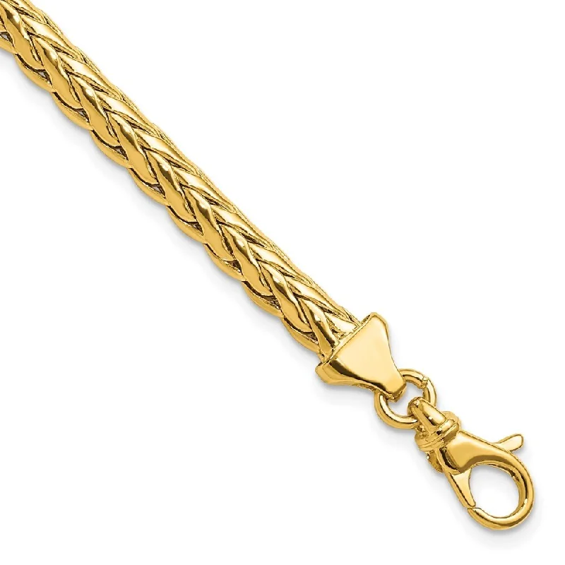 Deep hematite bracelet-14k Yellow Gold Fancy Link Bracelet, 7.5" (W-4.8mm)