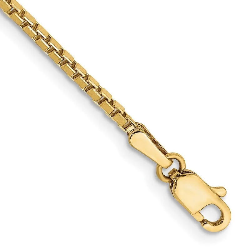 Classic lapis bracelet-Curata 10k Yellow Gold 7" 1.5mm Box Chain Bracelet