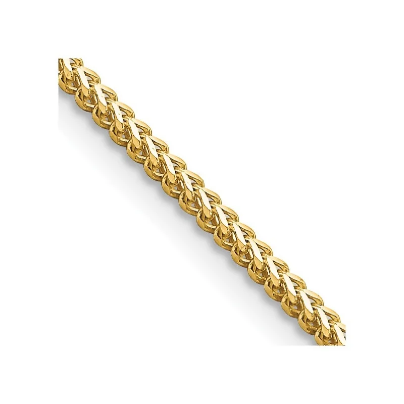 Raindrop bracelet-Curata 14k Yellow Gold Solid Polished 1.5mm Franco Chain Bracelet Lobster Claw