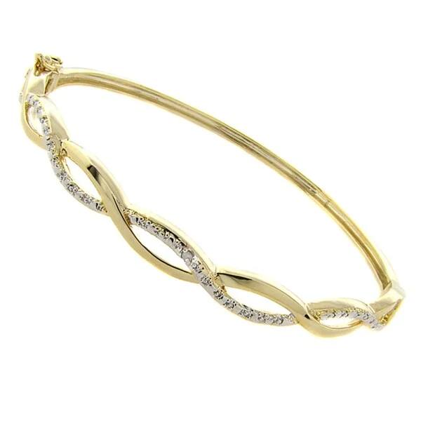 Classic topaz bracelet-Finesque 14k Gold Overlay Diamond Accent Infinity Bangle Bracelet