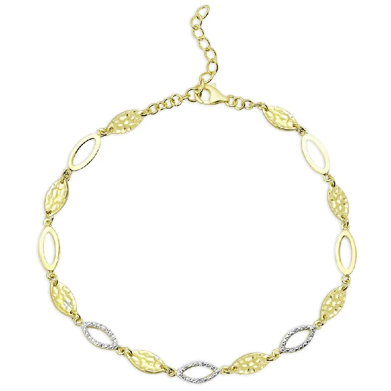 Faint silver bracelet-Finesque Gold Over Sterling Silver Diamond Accent Bracelet