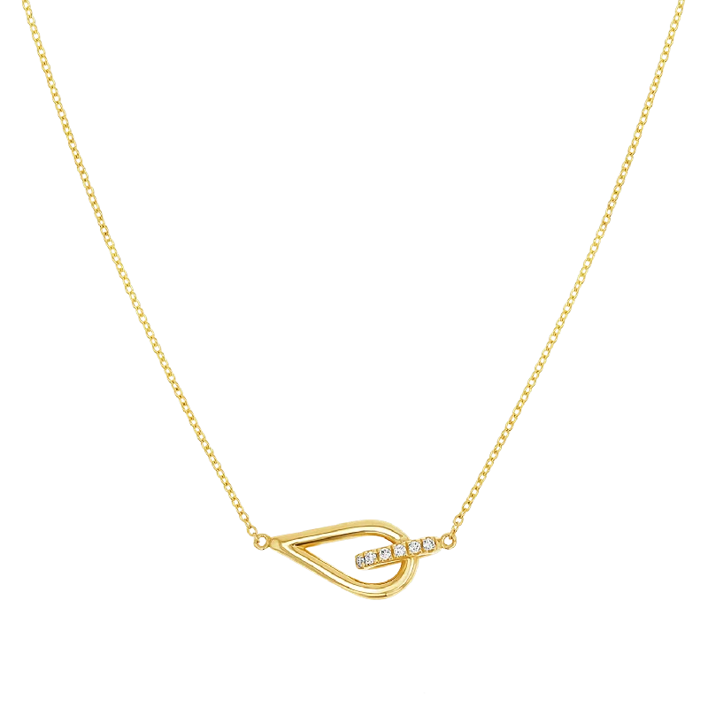 Tight coil necklace-Anchor Knot Necklace