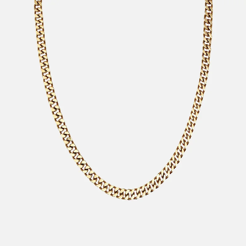 Kite pendant necklace-8MM CUBAN CHAIN - GOLD