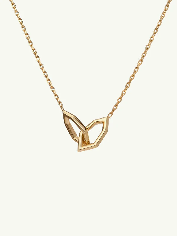 Stamped initial necklace-Amanti Chain Link Necklace In 18K Yellow Gold