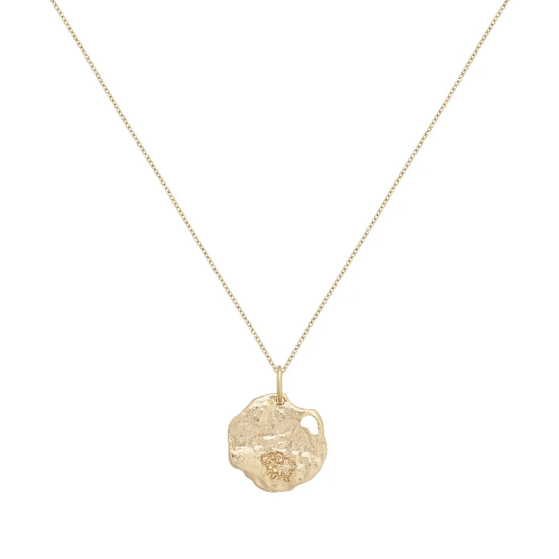 Rounded gem necklace-Aries Astrology Necklace