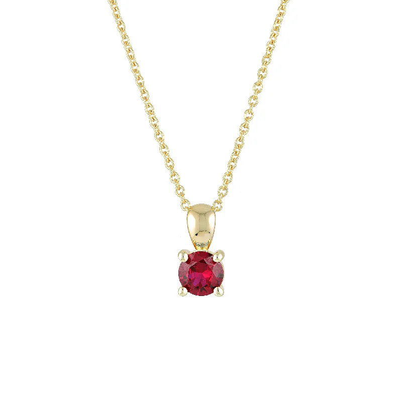 Glazed gem necklace-July Birthstone Necklace