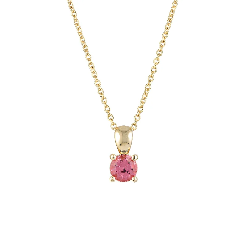 Thick gold necklace-October Birthstone Necklace