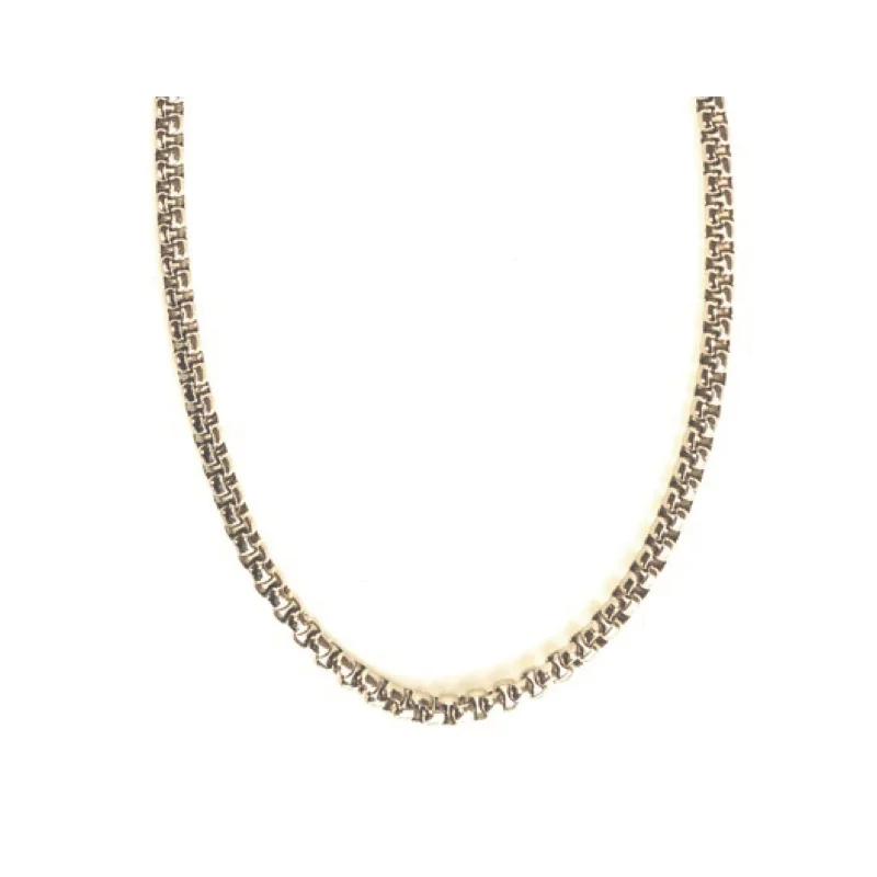 Scored edge necklace-Bulk Round box Chain Necklace