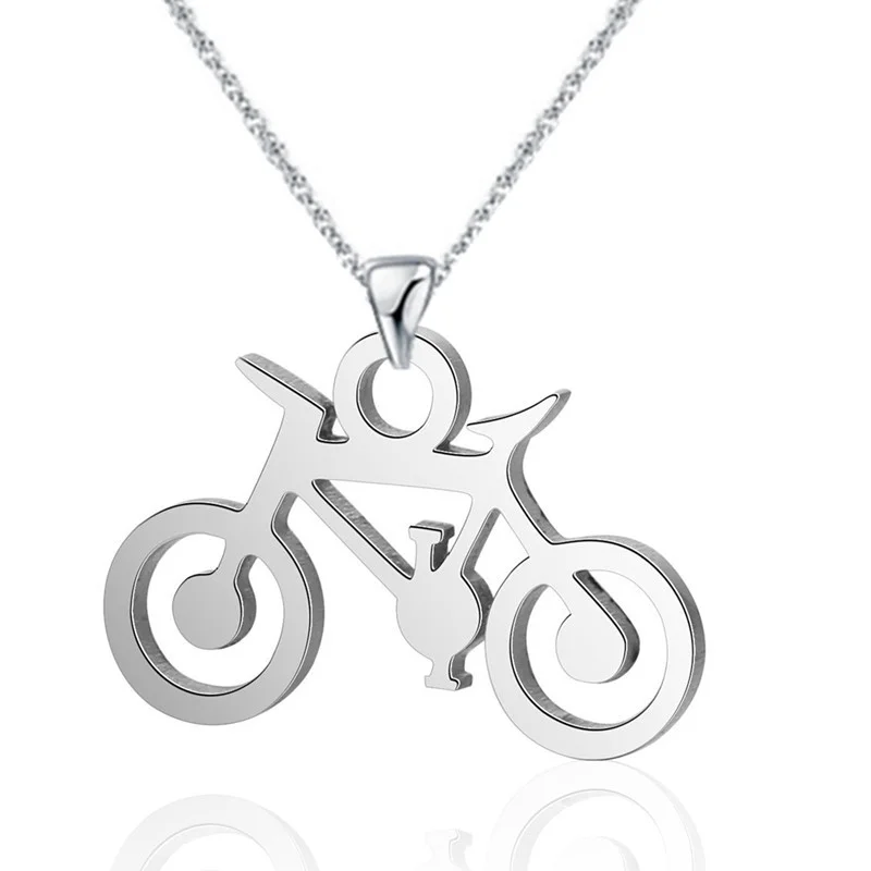 Nested gem necklace-Cycolinks Bicycle Chain Necklace