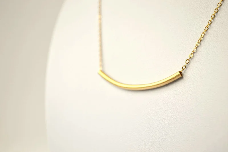 Luminous amethyst necklace-Gold bar necklace, link chain, gift for her