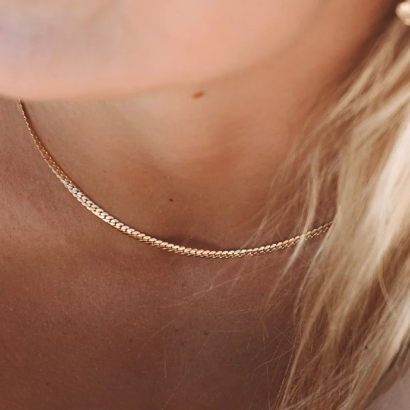 Faded finish necklace-"Isle" Classy Chain