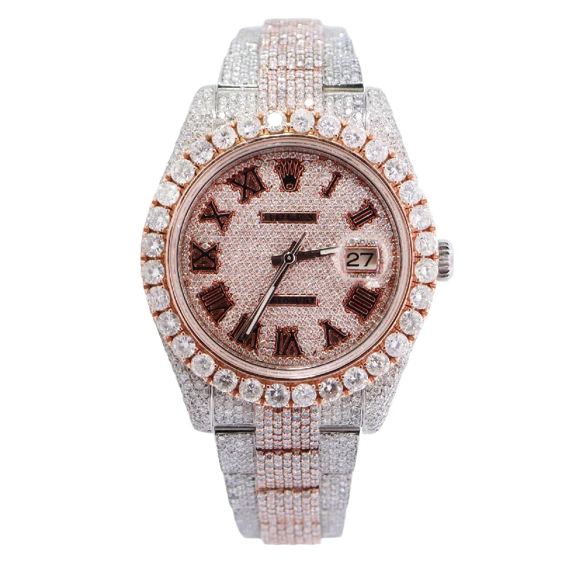 Vibrant diamond necklace-Rolex Datejust 41mm Pave Dial Watch Ref# 116300