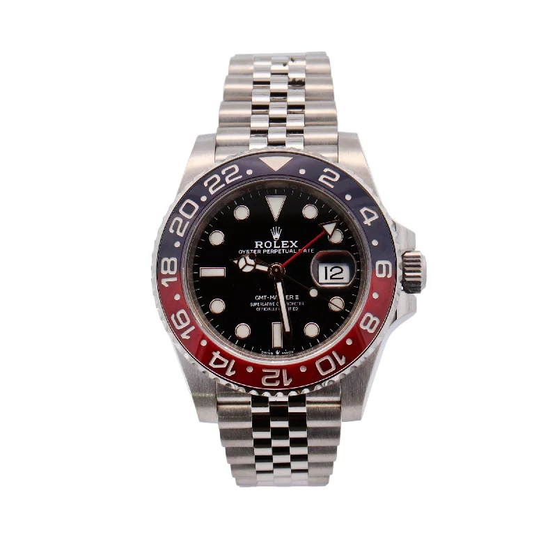 Craggy stone necklace-Rolex GMT-Master II 40mm Black Dial Watch Ref# 126710BLRO