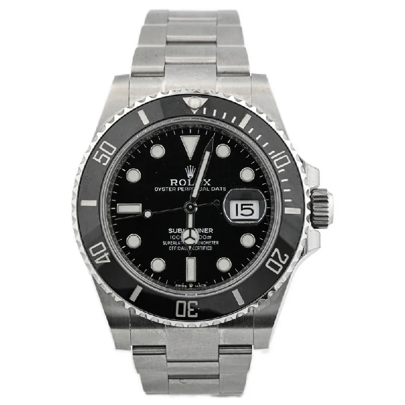 Glazed gem necklace-Rolex Submariner 41mm Black Dial Watch Ref# 126610LN