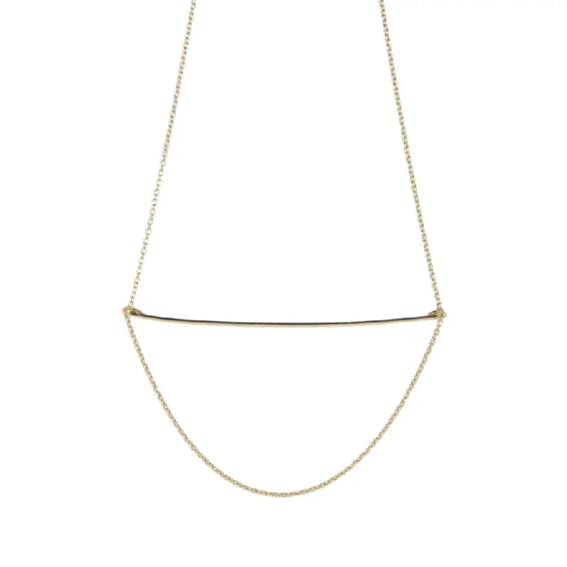 Luminous quartz necklace-Bar Drop Chain Necklace