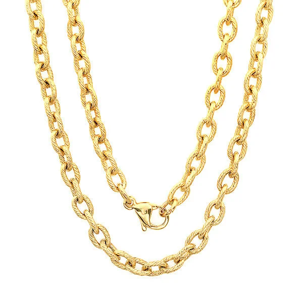 Clean-cut necklace-18 KT Gold Plated Necklace 18"