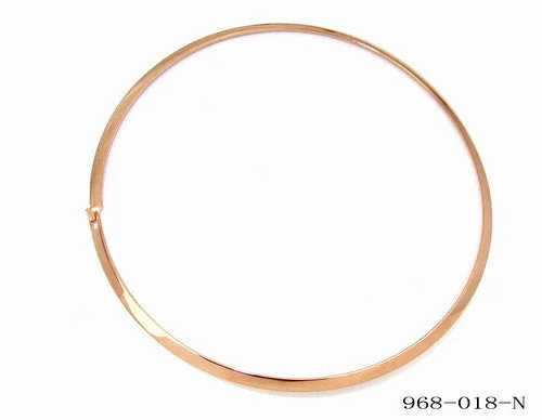 18k Rose Gold Plated Omega Necklace