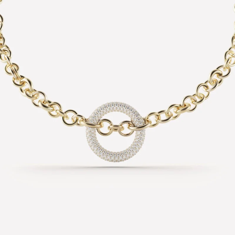 Interlocking Pendant Necklace Blanc