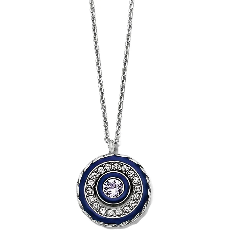 Fine-etched necklace-Halo Eclipse Petite Necklace