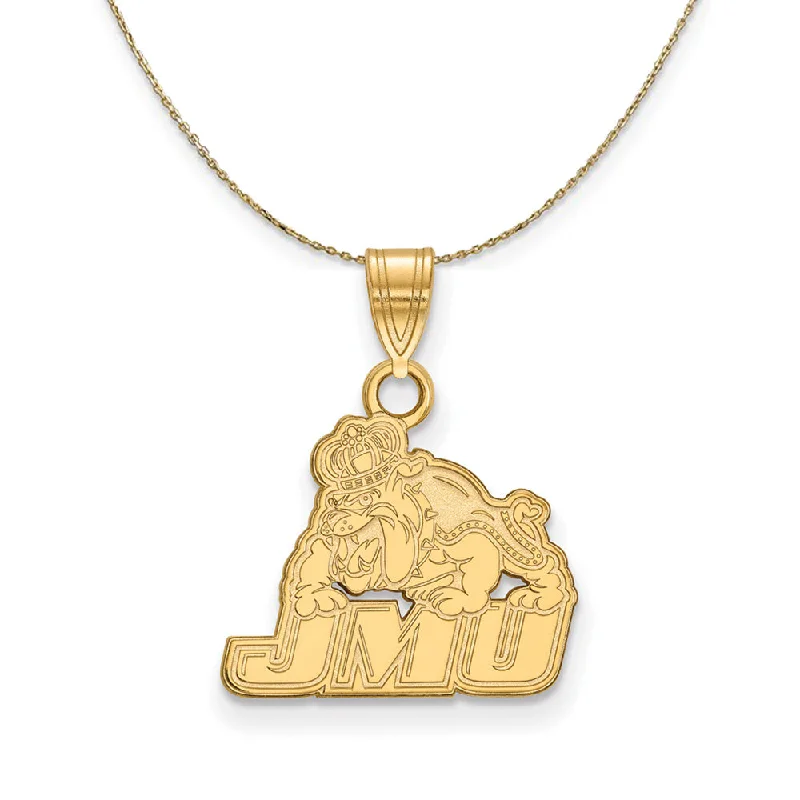 Broken-edge necklace-14k Yellow Gold James Madison U Small Logo Necklace