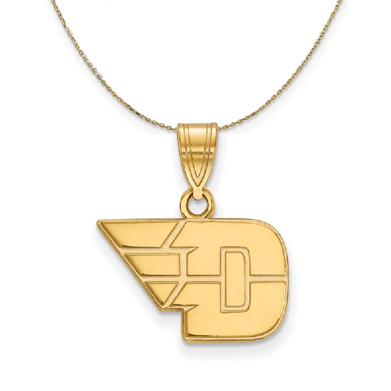 Sleek cobalt necklace-14k Yellow Gold U of Dayton Small Necklace