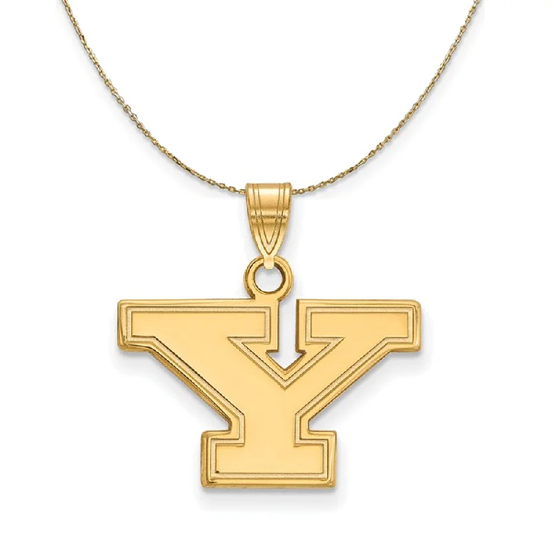 14k Yellow Gold Youngstown State Small Initial Y Necklace