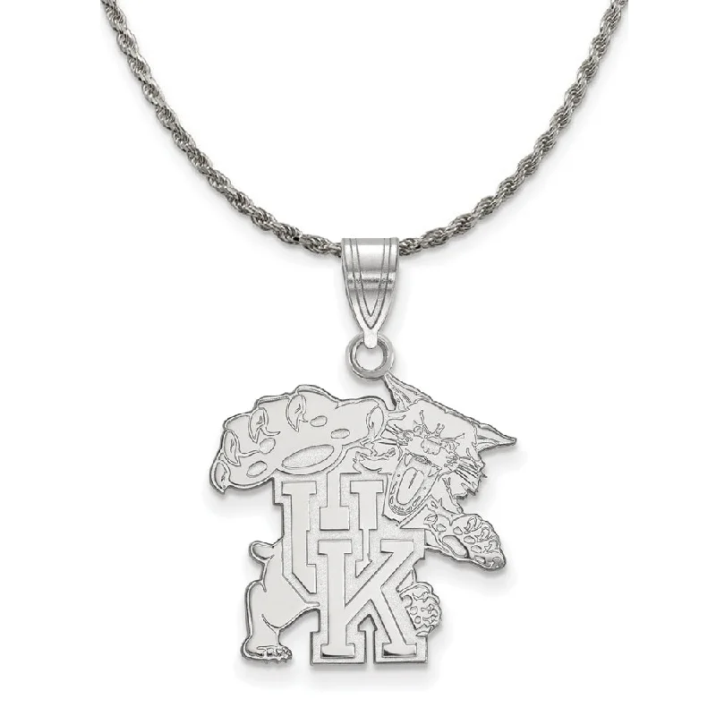 Sterling Silver U. of Kentucky Large Pendant Necklace