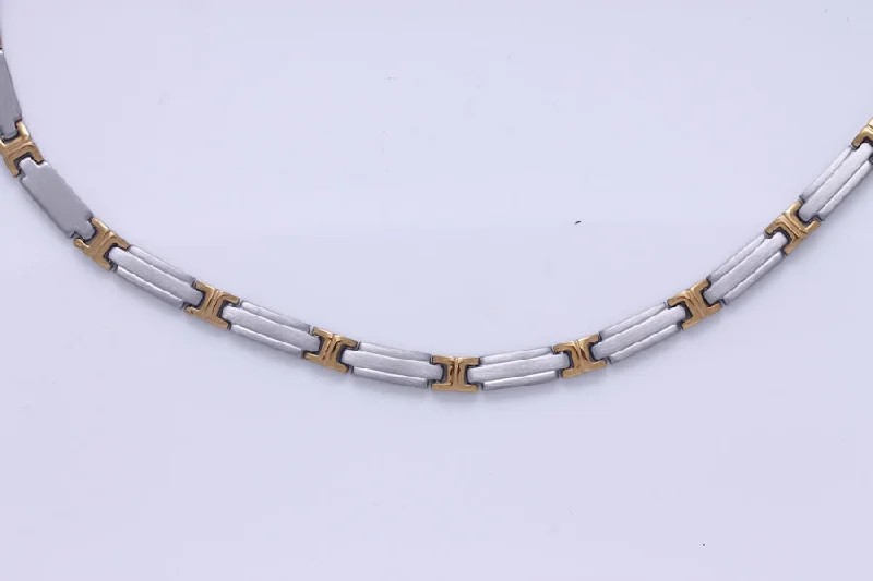 STAINLESS STEEL BRACELET NECKLACE SET