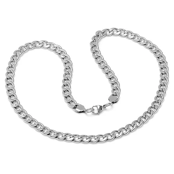 Tight coil necklace-Stainless Steel Chain Necklace