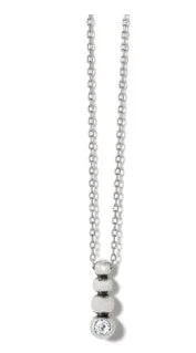 Molten silver necklace-Twinkle Granulation Reversible Drop Necklace