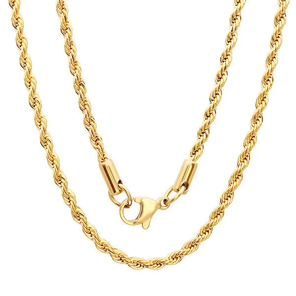 Women's Stainless Steel Necklace in 16 KT Gold Plated