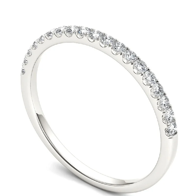 Faded finish ring-1/5ct TDW Diamond Women's Anniversary Band in 14k Gold by De Couer