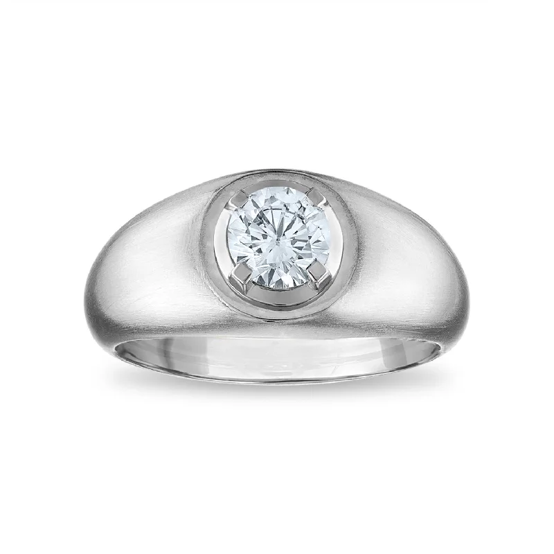 Stellar design ring-1 CTW Lab Grown Diamond Solitaire Ring in 10KT White Gold