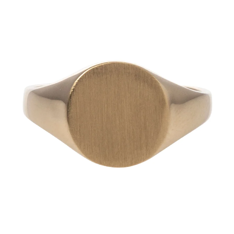 Holographic ring-14K Yellow Gold 10x9.5mm Signet Ring