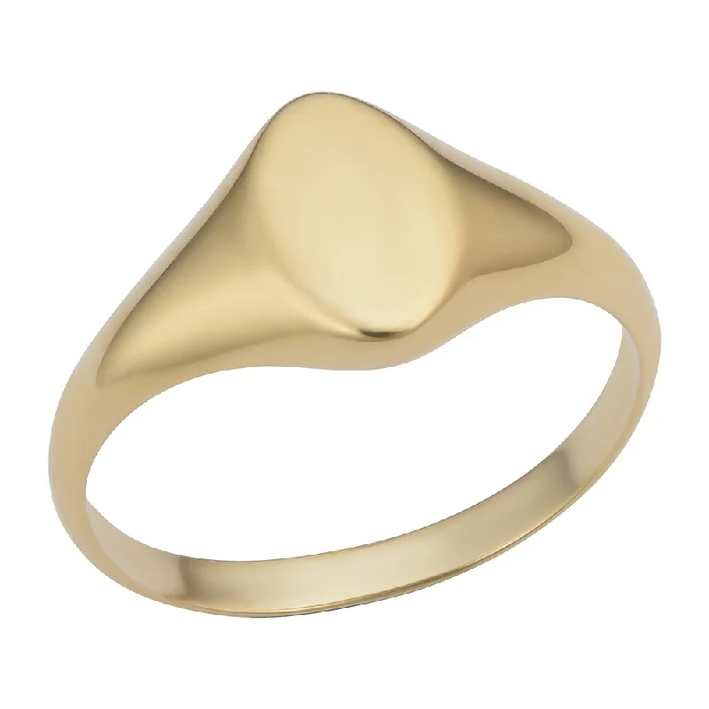 Precision cut ring-14k Yellow Gold Marquise Signet Ring (sizes 4-7)