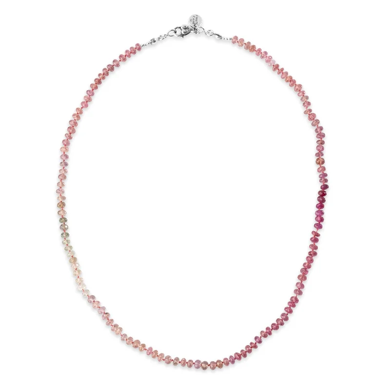 Frilled edge necklace-1OAK Empowered Pink Sapphire Knotted Silk Signature Necklace