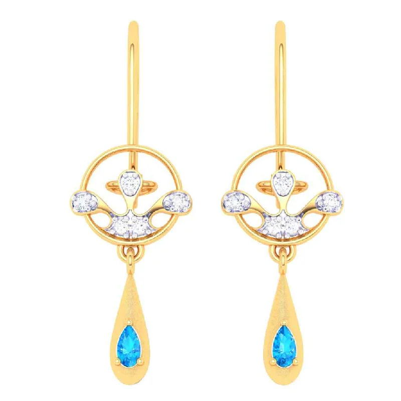 Nested gem earrings-22k Latest Design Of Gold Earrings For The Rainy Season