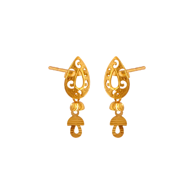 Bold gold earrings-22KT (916) Yellow Gold Earring For Women