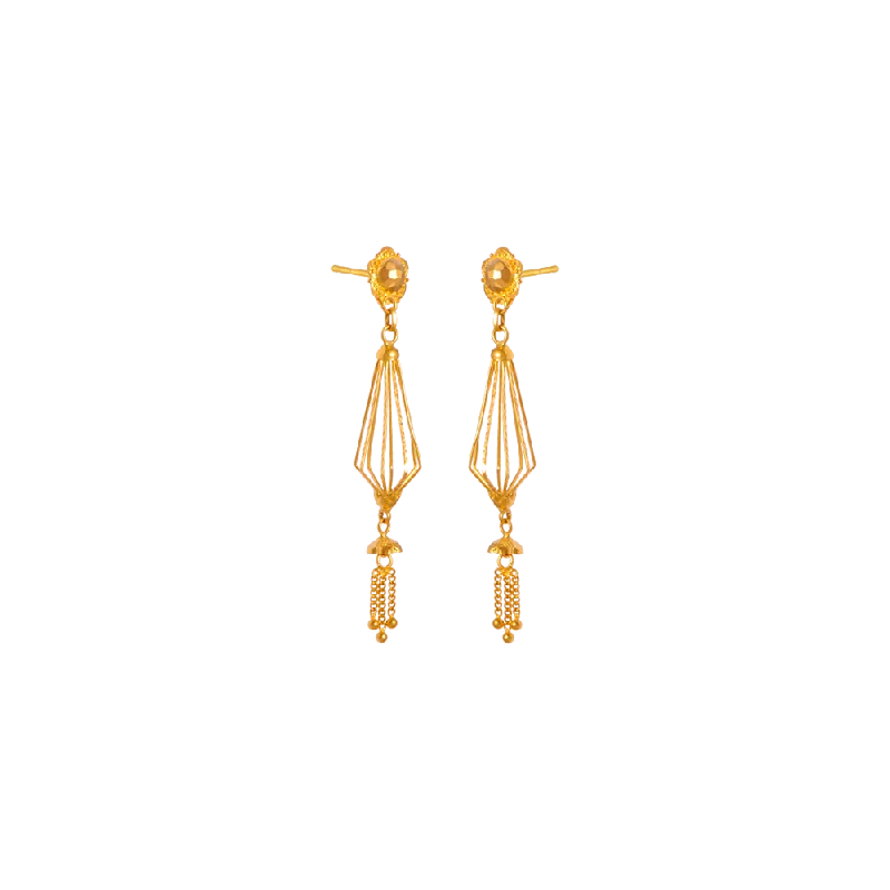 Open-sun earrings-22KT (916) Yellow Gold Earring For Women