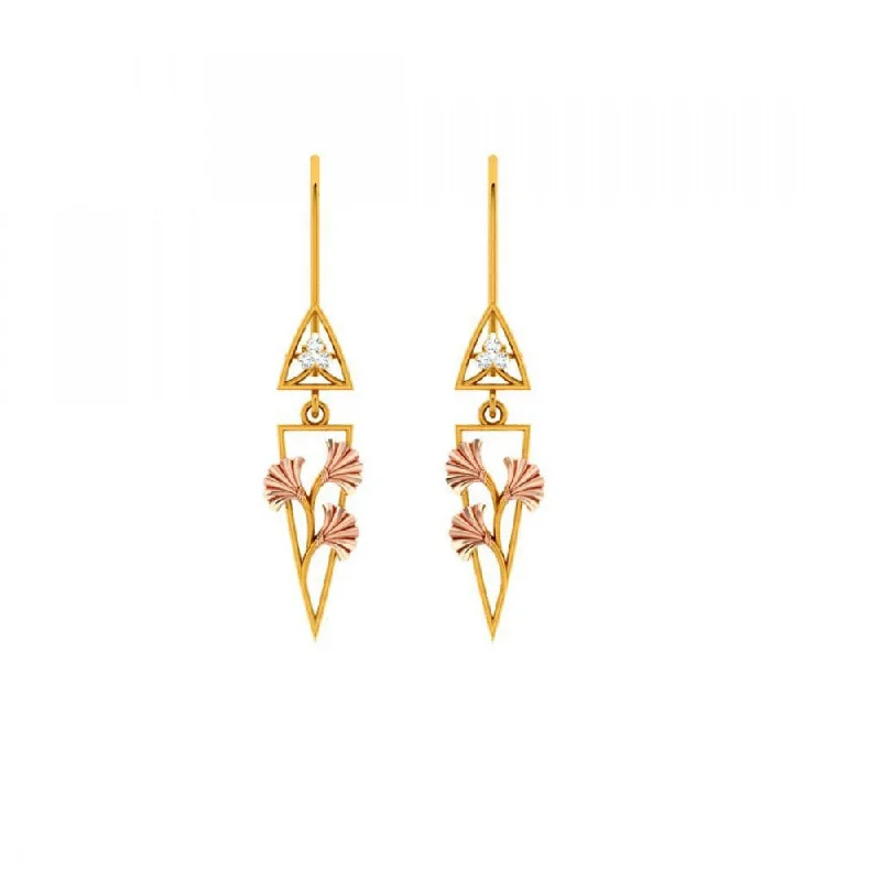 Classic jasper earrings-22KT (916) Yellow Gold Earrings For Women