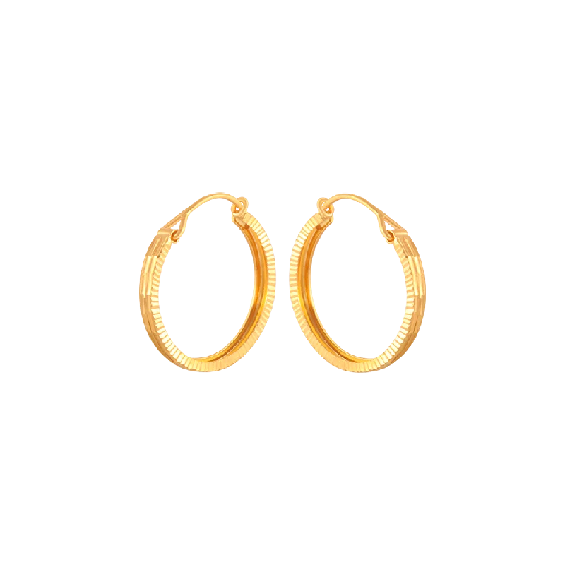 Latched earrings-22KT (916) Yellow Gold  Earrings For Women