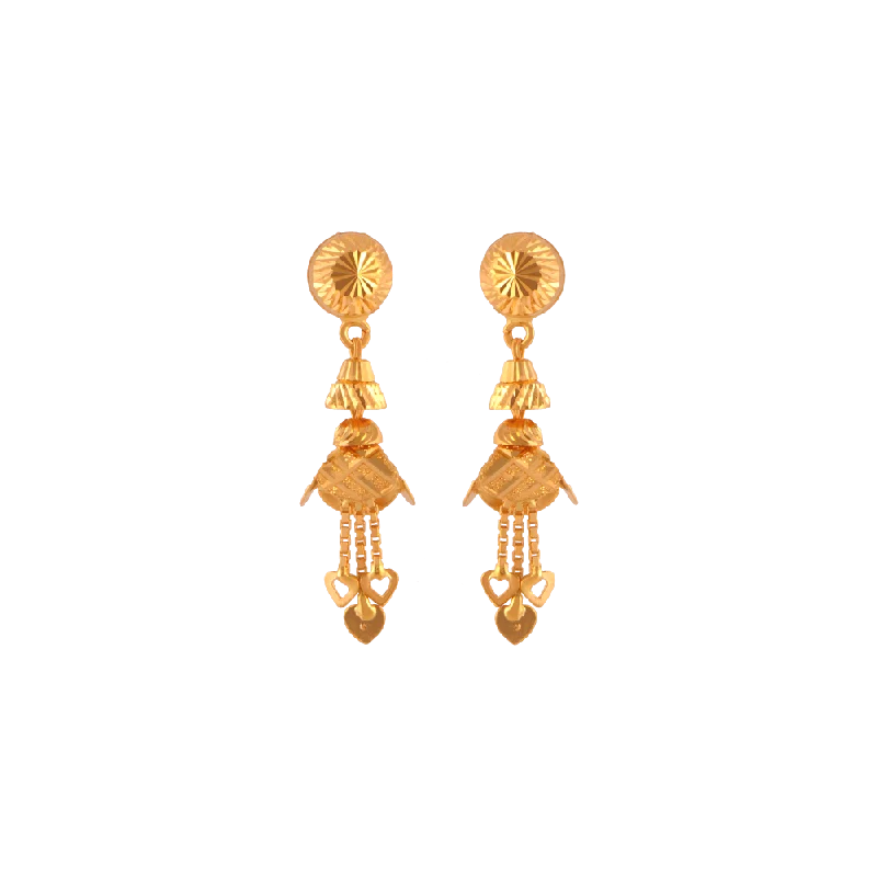 Flush earrings-22KT (916) Yellow Gold  Earrings For Women