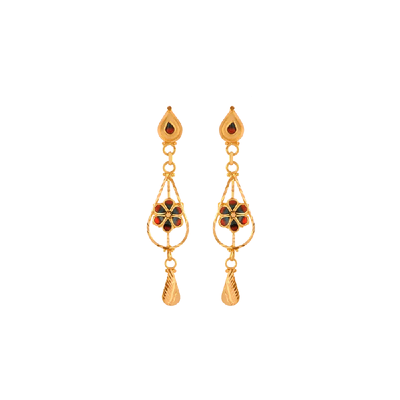 Stellar design earrings-22KT (916) Yellow Gold  Earrings For Women