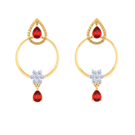 Parted hoop earrings-22KT Chic Gold Earrings