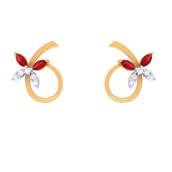 Stellar design earrings-22KT Dazzling Gold Earrings