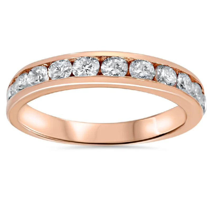 Bold moonstone ring-3/4ct 10k Rose Gold Diamond Wedding Anniversary Ring